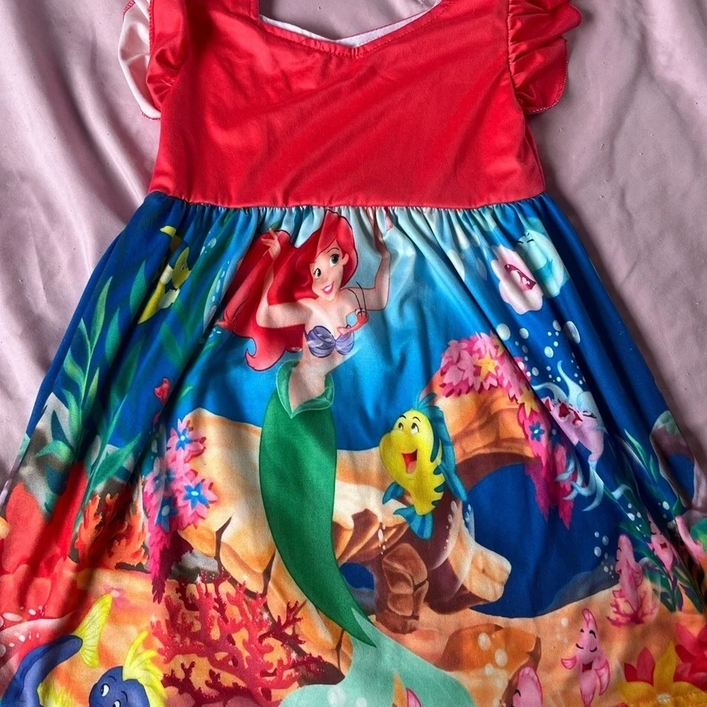 Little Mermaid Dress with Ariel Print